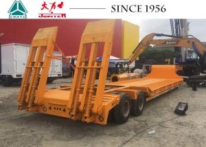 Quality 60Tons 1 Lines 2 Axle Lowbed Trailer With Rigid Suspension For Philippines Sale wholesale