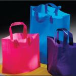 Solid Color Custom Logo Reusable Shopping Bags , Compostable Shop Carrier Bags