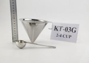 Quality Hot Selling Stainless Steel Custom 4 Cup Reusable Coffee Filter Pour Over Coffee Maker Gift Set wholesale