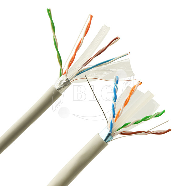 Twisted Pairs Cat6 Lan Cable , 1000ft Shielded FTP Lan Cable With 5.8mm PVC Jacket