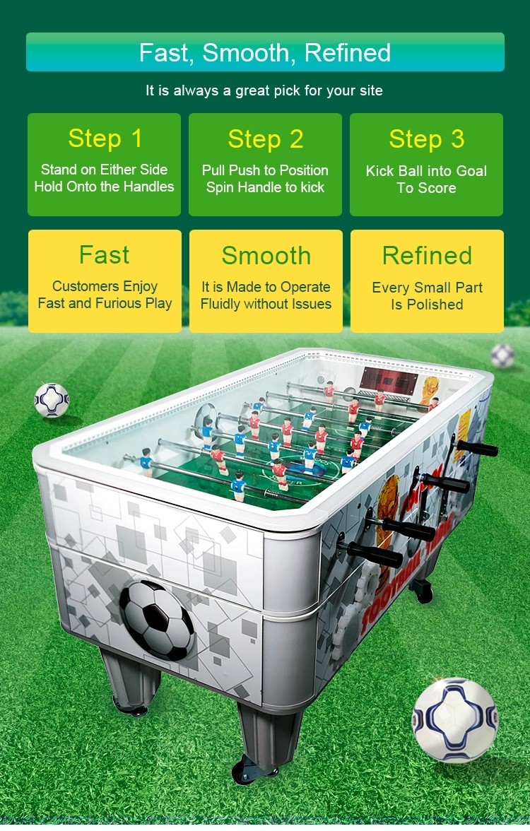 Card Operated Indoor Soccer Simulator Football Game Machine