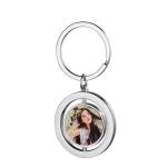 Round Rotary Doule-Sided Sublimation Keychain DIY Photo Printing Key Chain By