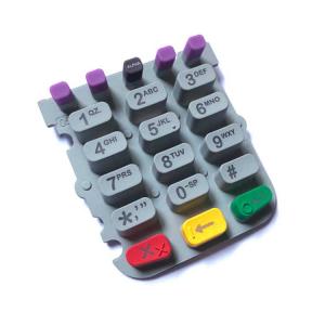 Quality Silicon Rubber Keypad For Verifone Vx520 POS Terminal With Silk Printing Logo wholesale
