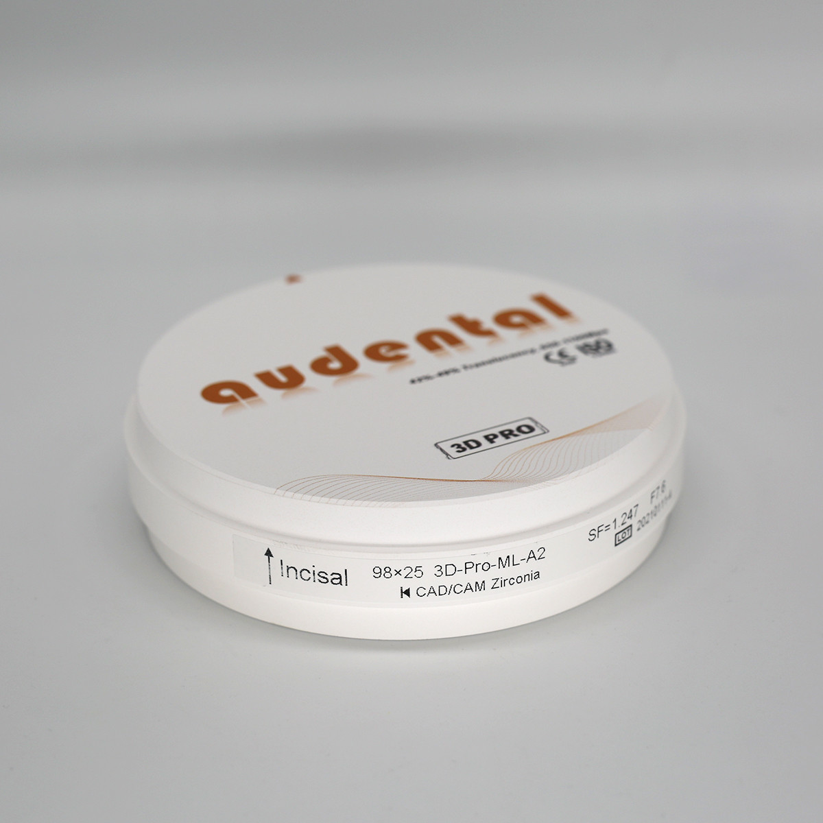 Audental Dental Material Lab CE Certificate 3D Pro Dental Zirconia Ceramic Block