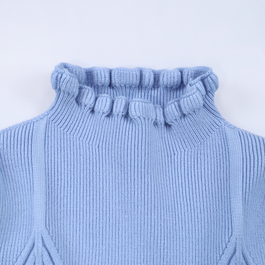 Custom Winter Baby Kids Rib Knitted Sweaters Baby Girl Boy Pullover Children Jumper Warm Slim Fit Rib Knitted Baby Sweater