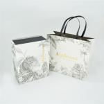 CMYK 4C Recycled Paper Gift Bags Gold Foil Logo For Shopping