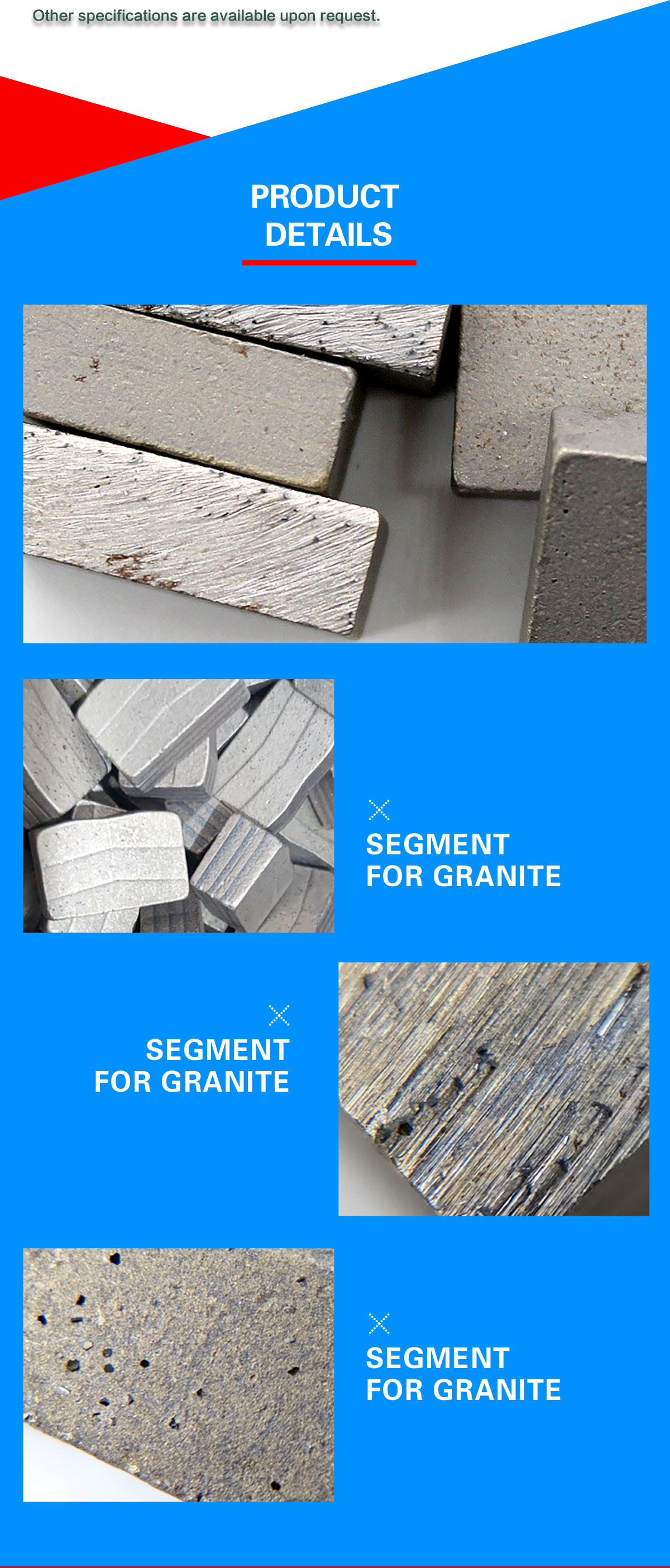 Long Lifespan Diamond Saw Blade Segment for Fast Cutting 2000mm Cutter in India