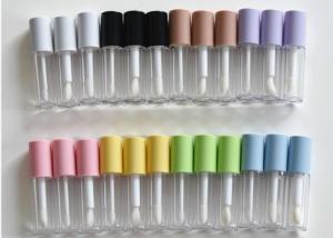 Quality Custom logo 6ml Big Wand Brush Lip Gloss Bottle Pink White Green Empty Lipgloss Tubes wholesale