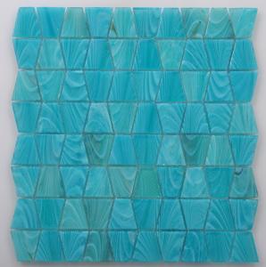 Quality Rose Latest Iridescent Series Glass Mosaic with Trapezoid shape wholesale