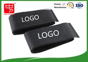 Quality Custom printed black touch tape fastener straps 460 * 50 mm wholesale
