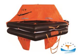 Quality Fishing Boat Marine Life Raft 10 Person Large Safety Factor For Coastal II Zone wholesale