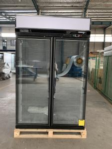 Quality R404a Upright Double Glass Door Cooler With Frost Free Low E Glass wholesale