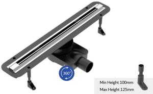 Quality Plastic 360 Degree Height Adjustable Shower Drains Rotatable Horizontal Outlet Smart Living wholesale