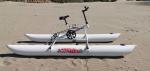 Water bike with single or two persons with white inflatable tube