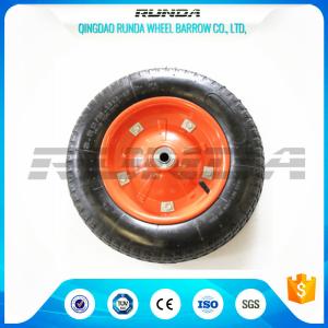 Quality Middle Size Heavy Duty Rubber Wheels 13&quot;X3.25-8 Solid Steel Rim With Screws wholesale