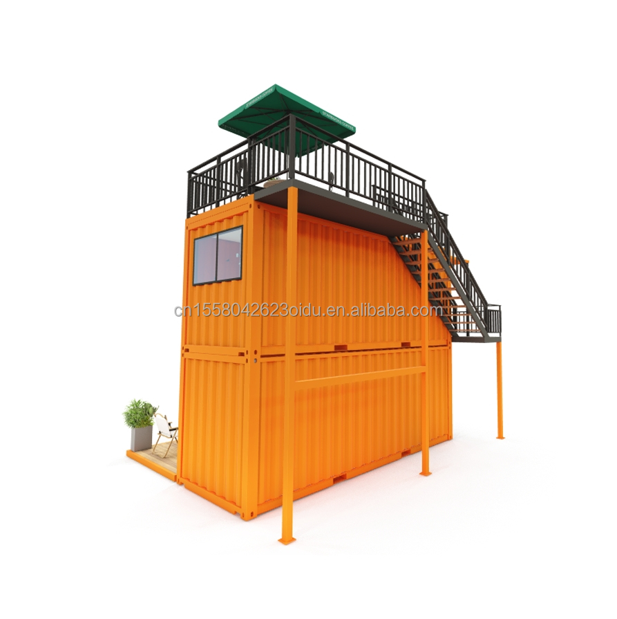 Galvanized Steel Square Tubes Modern Small Western-Style Tiny House Flat Pack Container Coffee Shop for Mall Application