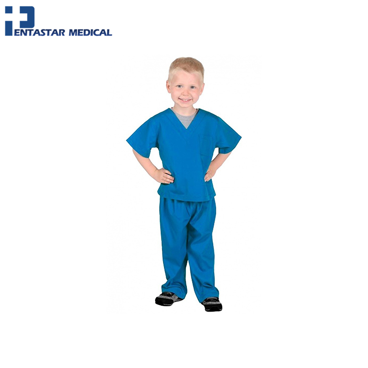 Custom Size Colorful Scrub Suit for Children Patient Gown Paediatric