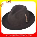 8141088 Sun Accessory customized winner fashion 100% Australia wool felt fedora