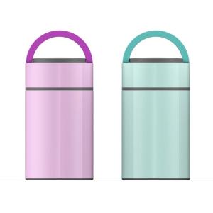 Quality Cute Pink / Green Vacuum Insulated Lunch Container Heated Transfer Printing wholesale