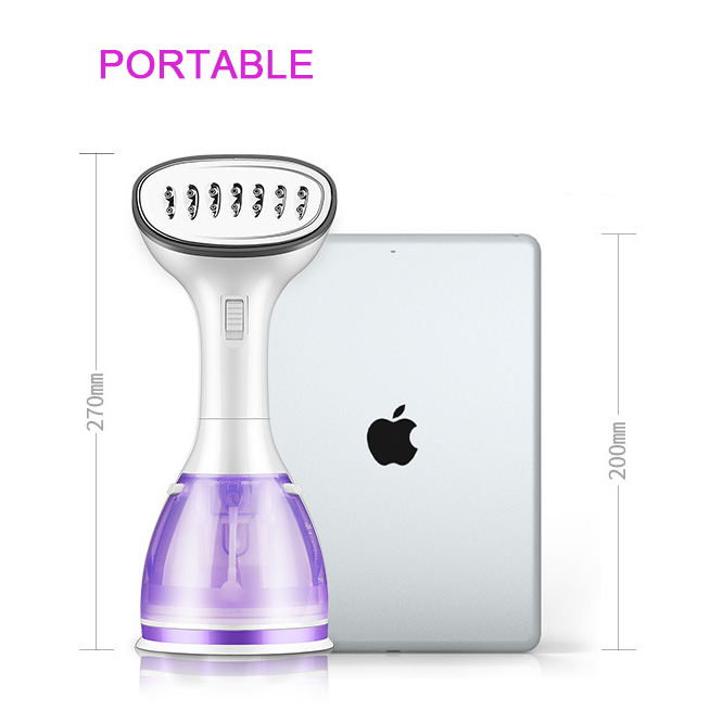 Powerful Fabric Brush Mini Handheld Travel Garment Steamer for Portable Fabric Care