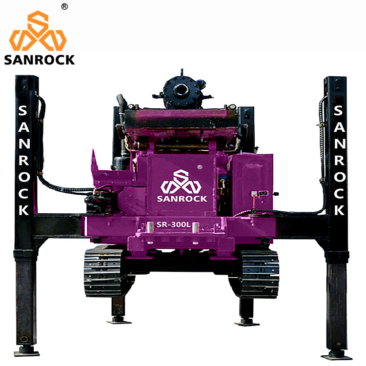 Water Drilling Rig Crawler 300m Hydraulic Rotary Bore hole Deep Well Drilling Machine