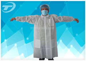 Quality PP White Hospital Medical Disposable Lab caot / Disposable Protective coat wholesale