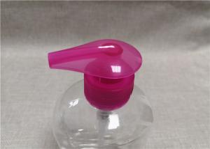 Quality High Viscosity Liquid Lotion Pump Dispenser Rose Red Ribbed / Smooth Closure wholesale