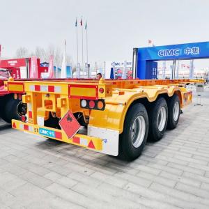 Quality CIMC Comtainer Chassis Trailer | 40/60/80T Loading Container Chassis 20/40ft Skeletal Semi Trailer for Sale wholesale