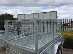 Heavy Duty Hot Dipped Galvanized Caged Trailer Single Axle