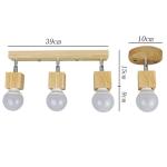 Nordic Modern Wood Square Ceiling Lights for Living Room Kitchen Porch Aisle