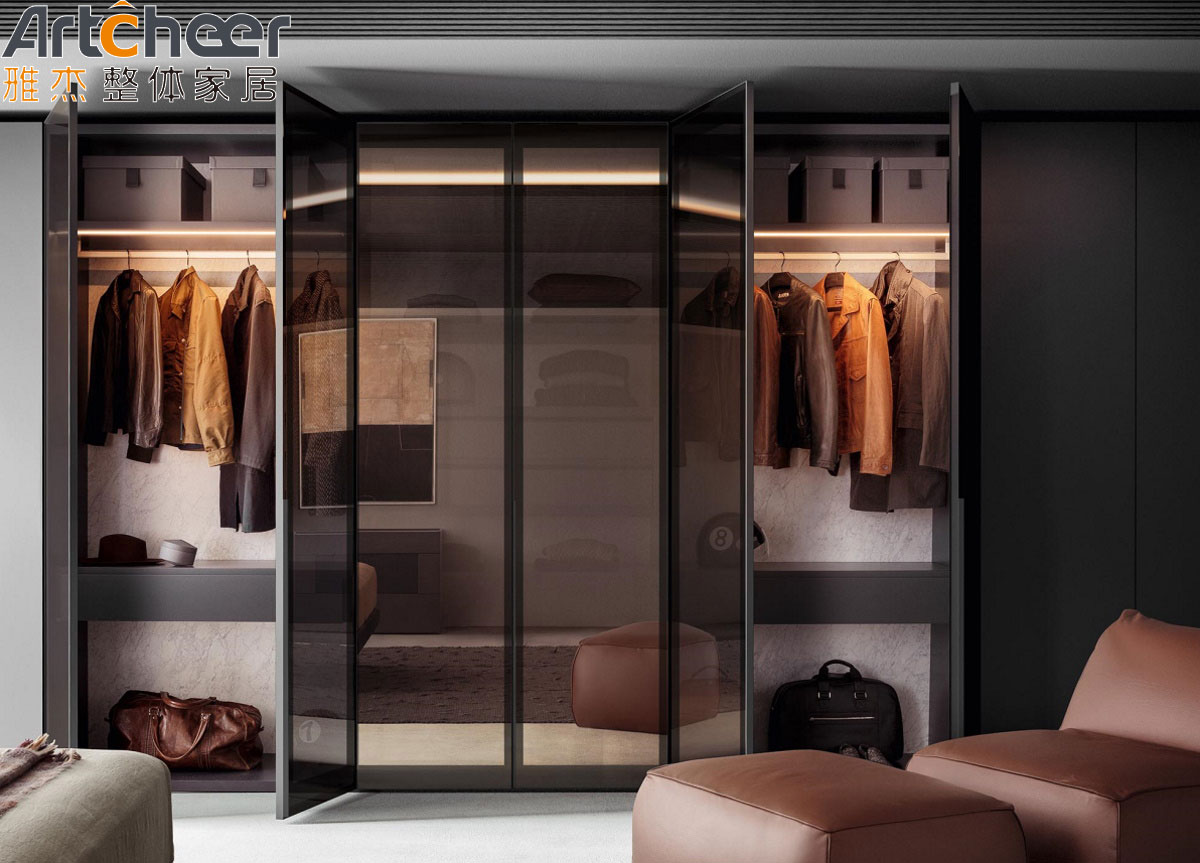 Customize Size Wooden Hinge Door Bedroom Wardrobe Design for European Market in Wood