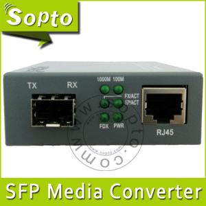 Quality 1000M Media Converter SFP , Fiber Optic Ethernet Media Converter LC Connector wholesale