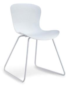 Quality modern PP dining chair with metal leg wholesale