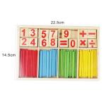 Figure Blocks Counting Sticks Education Wooden Toys Building Intelligence Block