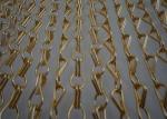 Gold Color Chain Link Curtain Anodized Aluminum Decoration For Doors