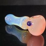 5" Glass Tobacco Pipe Studded Heavy Collectible Hand Bowl