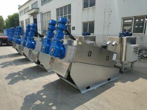 Quality Stacked Screw Sludge Dewatering Equipment Two Motor 200mm wholesale