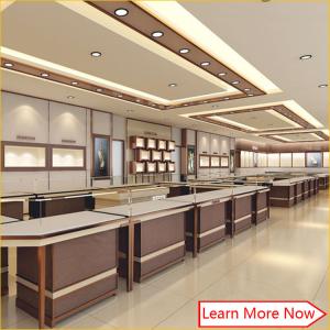 Quality Eye-catching !Wooden Display Jewellery Showroom Furniture Counter Design wholesale