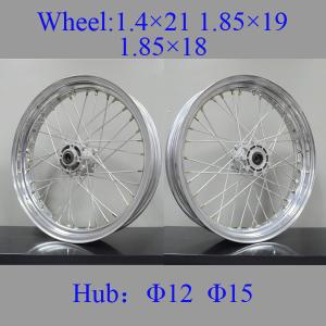 Quality Front Spoked Motorcycle Wheels 1.85*18 1.85*19 1.4*21 High Tensile Strength wholesale