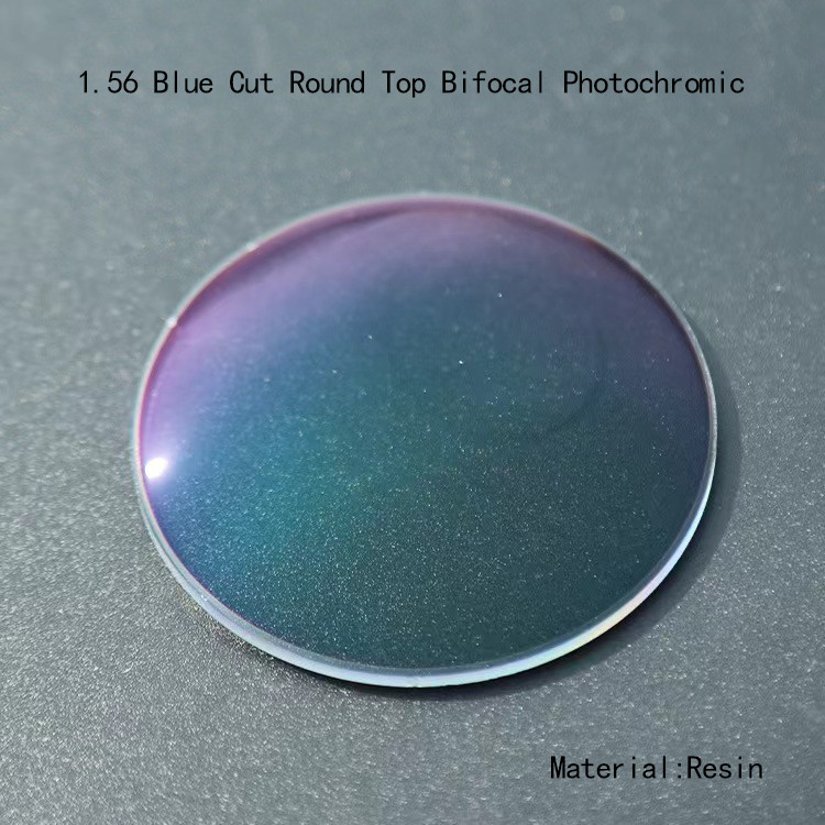 Quality Lenses 1.56 Blue Cut Round Top Bifocal Photochromic Lens