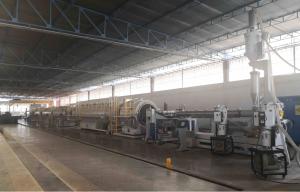 Quality 400mm -1000mm Plastic HDPE PE Pipes Manufacturing Machines Production Line With Big Single Screw Extruder SJ150/38 Motor 400kW And Output 1400kg/h wholesale