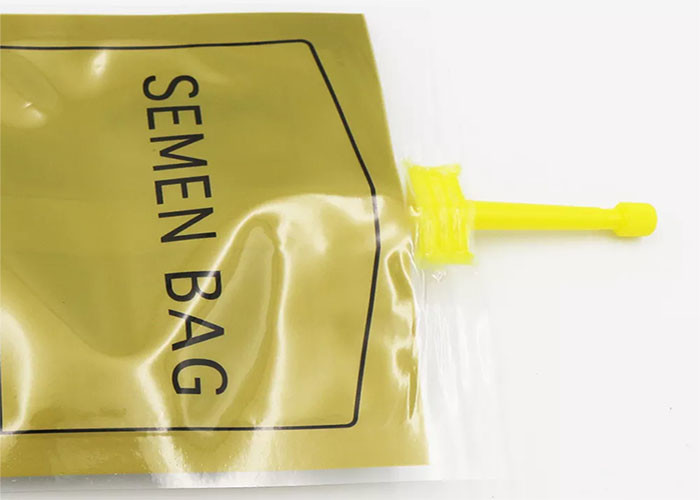 100ML Custom Pig Semen Collection Bags OPP Design 0.04mm-0.22mm