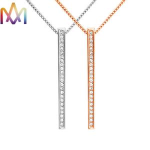 Quality Nickel Free SS304 Cuboid Bar Necklace Engraved wholesale