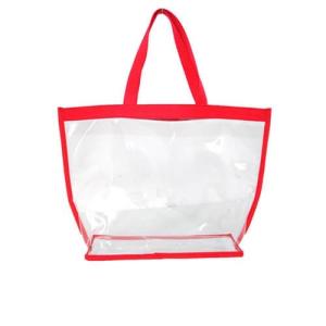 Quality Water Proof Transparent Clear PVC Womens Shoulder Tote Bags 40 * 35 * 10 cm wholesale