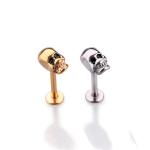 Hot Sale Fashion Silver Skull Barbell Lip Bar Body Piercing Jewelry