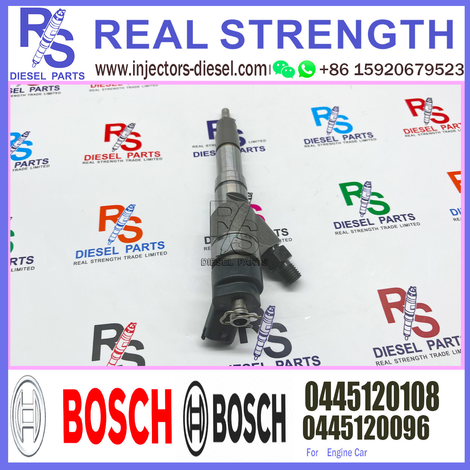 0445120108 BOSCH Diesel Injector Common Rail ISO Certified