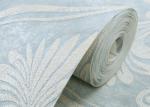 Soundproof Removable European Style Wallpaper , Blue 3d Silver Wallpaper