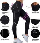 Women Reflective Workout Leggings Tights 20% Lycra Butt Lift Leggings