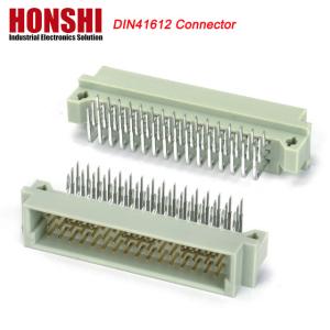 Quality Euro Din 41612 Connector 3 Rows Plug Header Male Eurocard Connectors 48 Pin Right Angle wholesale