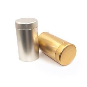 Quality Wholesale Round Tin Containers with Lids Small Coffee Tin Can Packaging Gold/Silver Tea Tin Canister wholesale